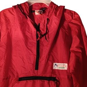 Vintage Mickey Mouse Authentic Pullover Anorak Jacket Windbreaker Red XL‎